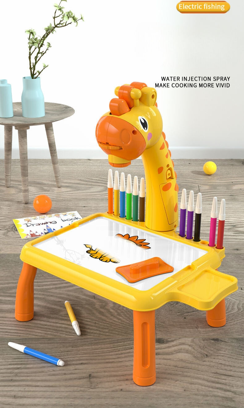 Mesa de dibujo con proyector para niño