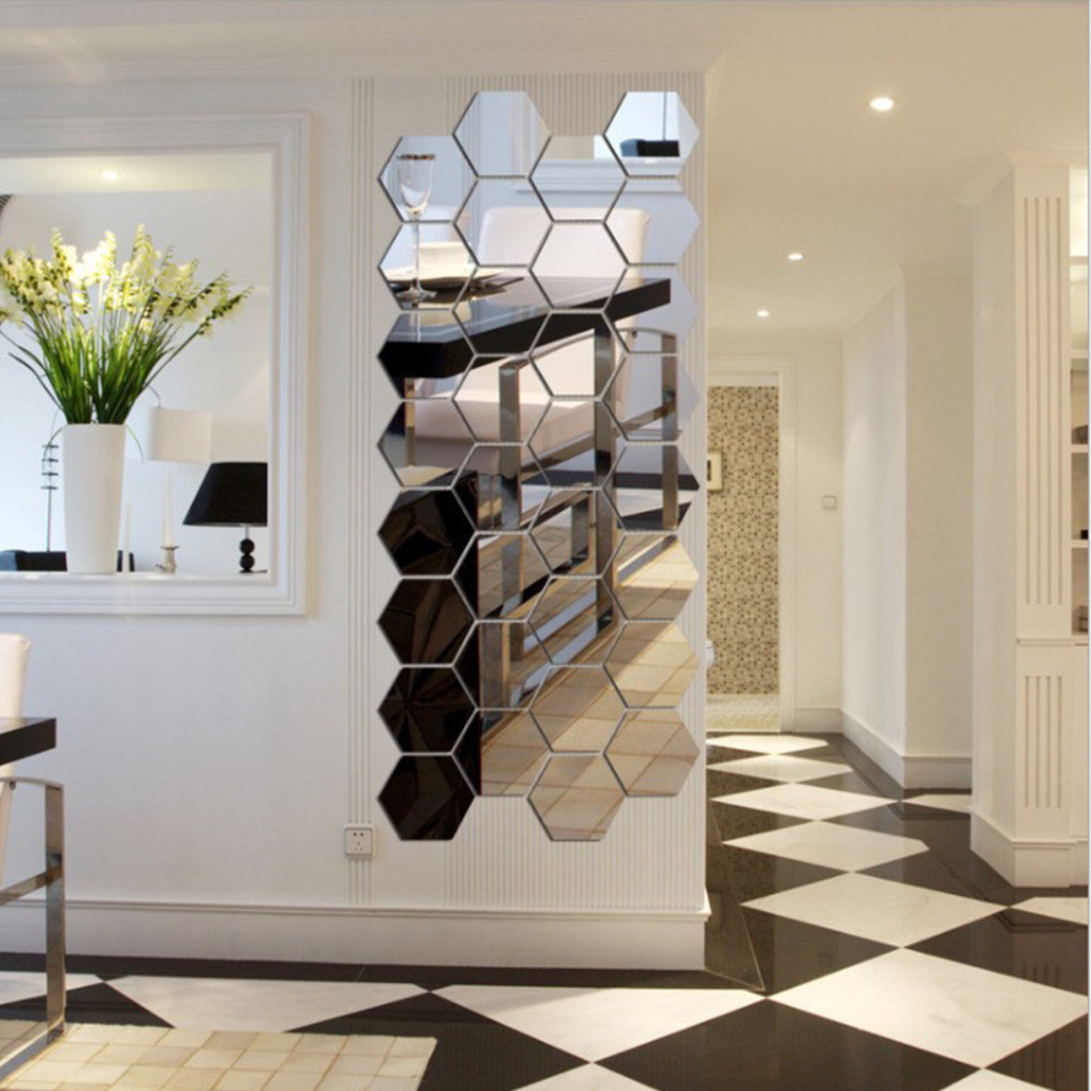Espejos decorativos hexagonales X12