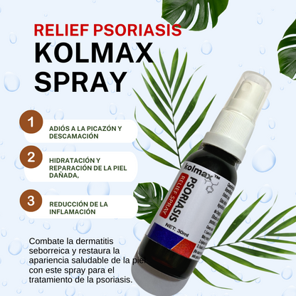 Kolmax Spry para el alivio de la psoriasis y dermatitis seborreica