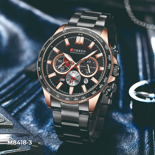 M:8418 RELOJ HOMBRE CURREN  PULSO ACERO